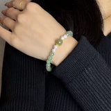Bracelet en Jade Aventurine et Perles - Bijou Harmonie - Biloria