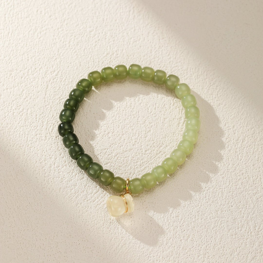 Bracelet en Jade et Citrine pour attirer l'abondance - Biloria
