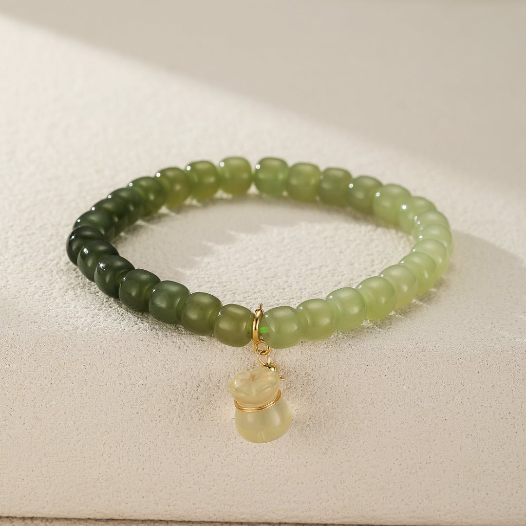 Bracelet en Jade et Citrine pour attirer l'abondance - Biloria