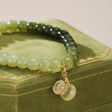 Bracelet en Jade et Citrine pour attirer l'abondance - Biloria