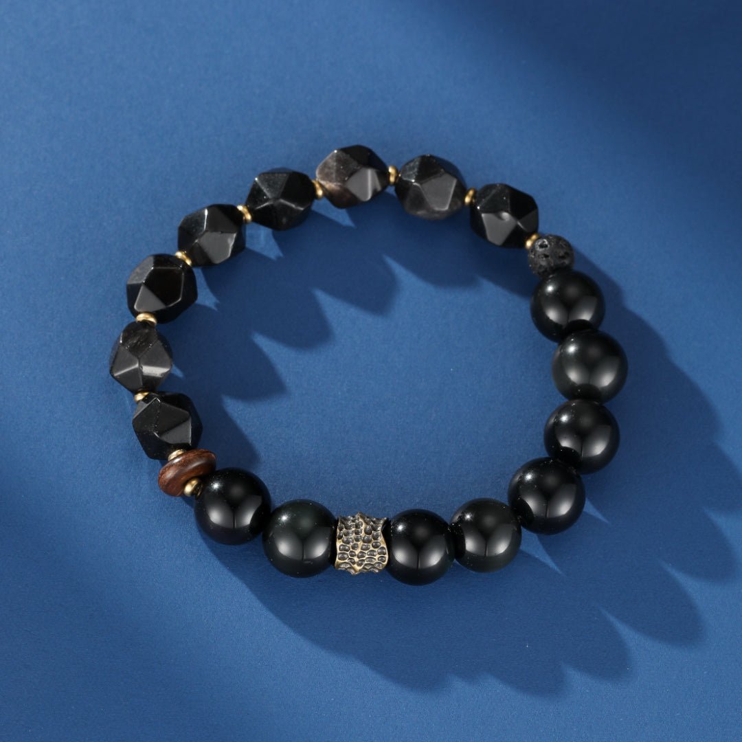 Bracelet en Obsidienne pour Homme – Protection et Force Intérieure - Biloria