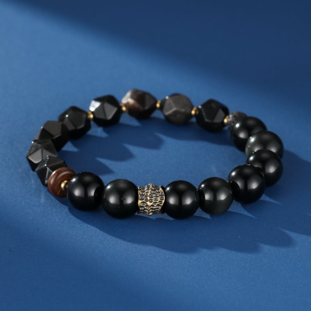Bracelet en Obsidienne pour Homme – Protection et Force Intérieure - Biloria