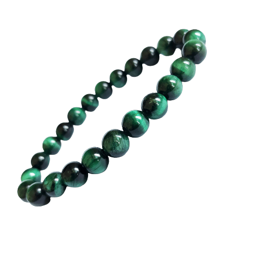Bracelet en Pierre Œil de Tigre Vert pour Confiance et Protection - Biloria