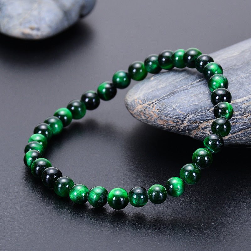 Bracelet en Pierre Œil de Tigre Vert pour Confiance et Protection - Biloria