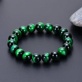 Bracelet en Pierre Œil de Tigre Vert pour Confiance et Protection - Biloria