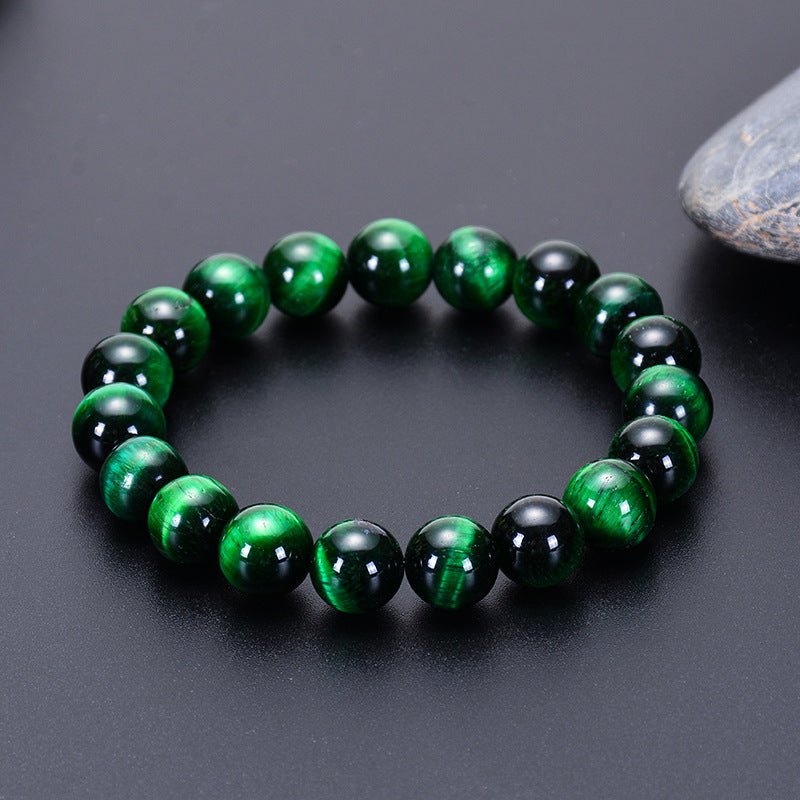 Bracelet en Pierre Œil de Tigre Vert pour Confiance et Protection - Biloria