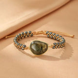 Bracelet en pierres naturelles Labradorite Hématite protection - Biloria