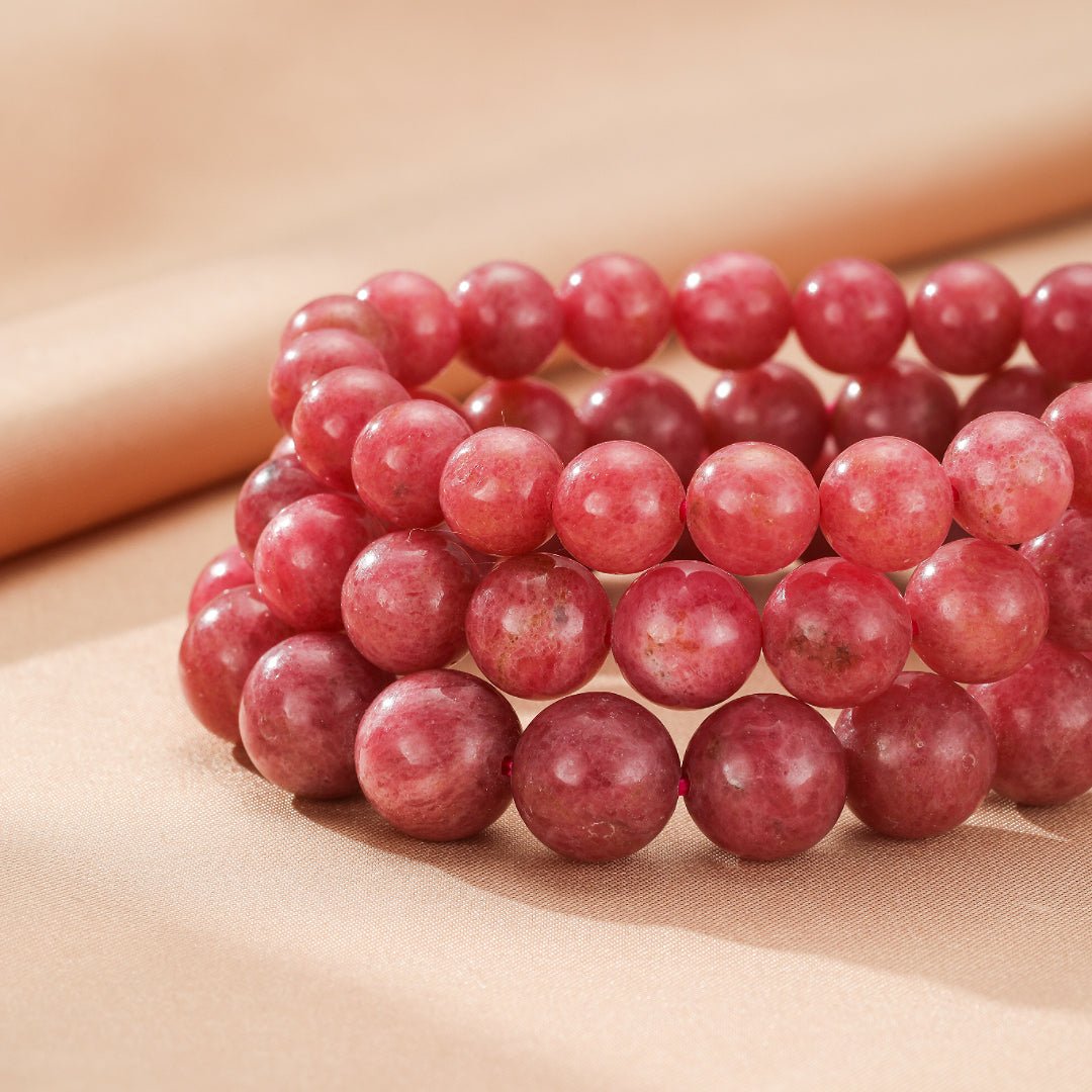 Bracelet en Rhodonite Naturelle – Sérénité et Équilibre Émotionnel - Biloria