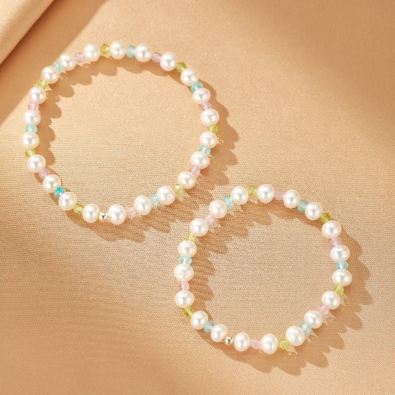 Bracelet Enfant Maman Perle Péridot Topaze Améthyste - Biloria
