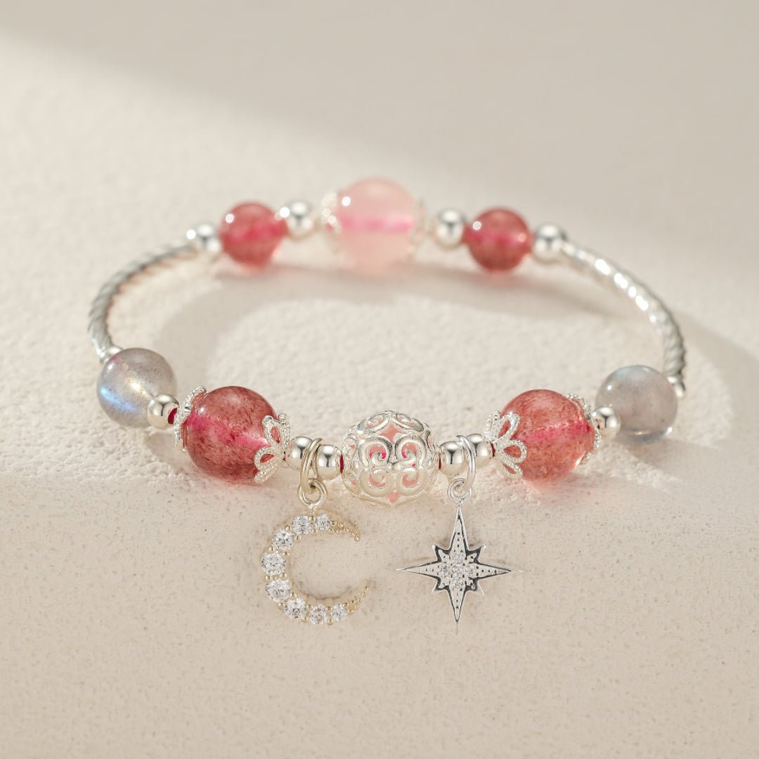 Bracelet Enfant Quartz Fraise Argent 925 Rêves Magiques - Biloria