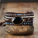 Bracelet Enveloppant Onyx Protection | Zen & Force - Biloria