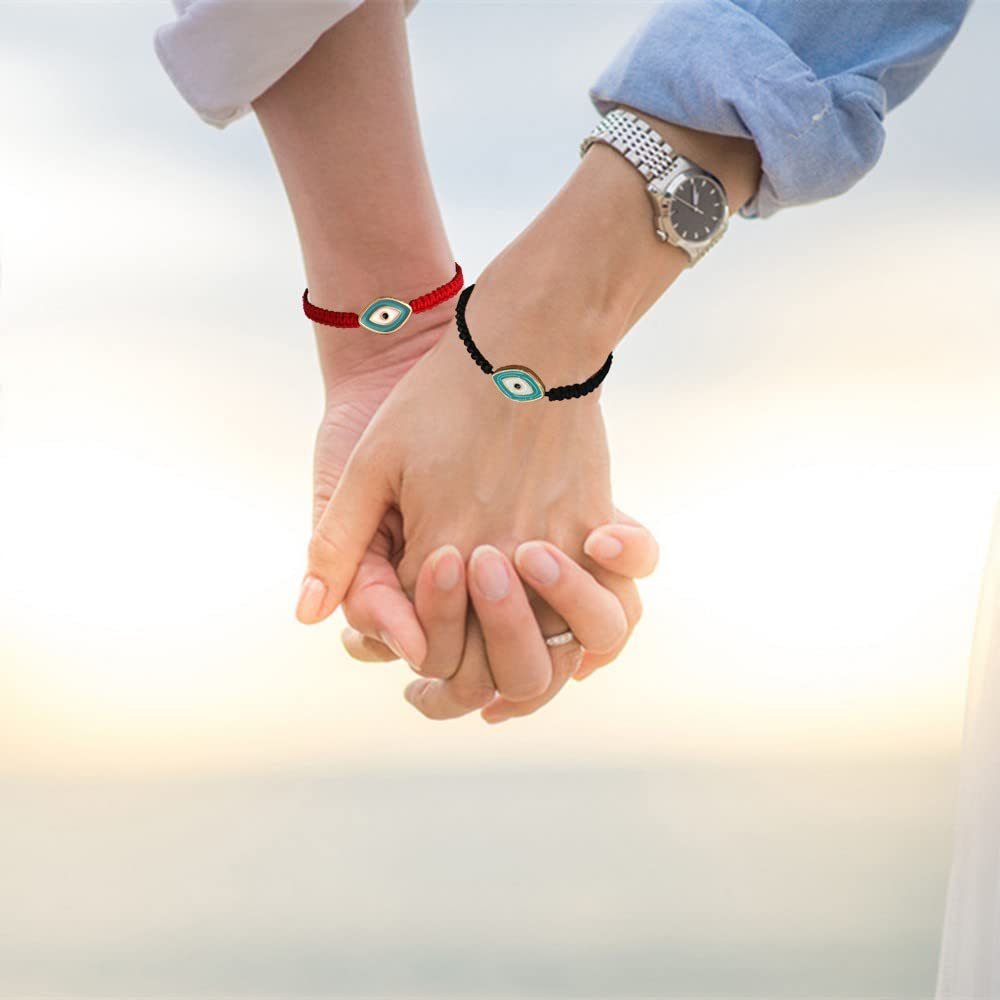 Bracelet Fil Rouge avec Mauvais Œil Protecteur - Biloria