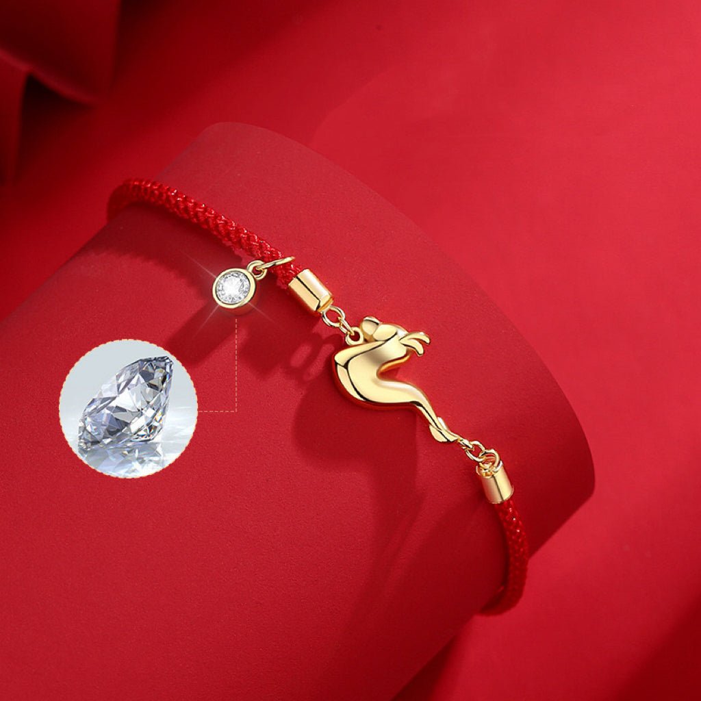 Bracelet Fil Rouge Dragon – Force et Protection - Biloria
