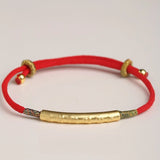 Bracelet Fil Rouge Six Mantras – Argent 999 pour Couple - Biloria
