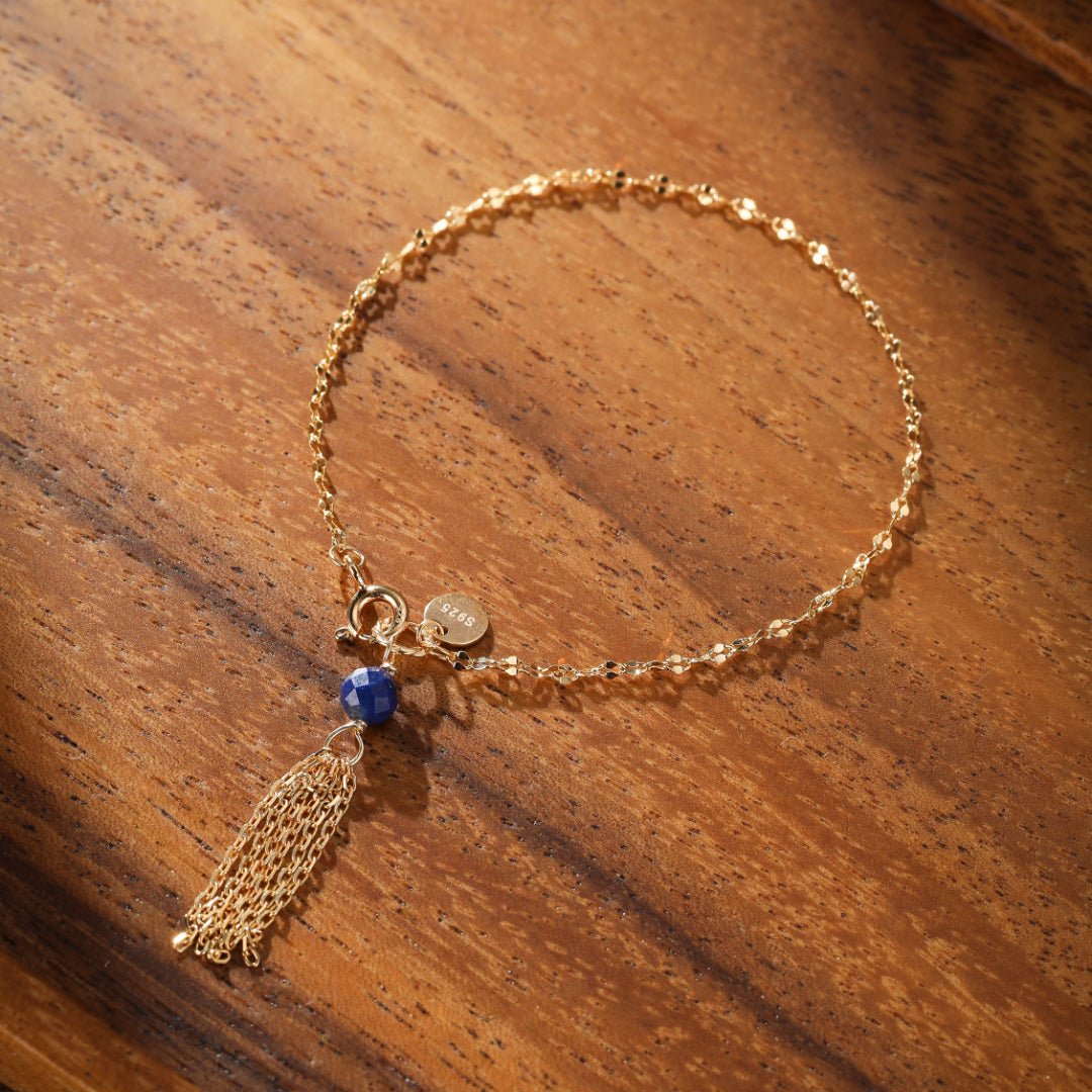 Bracelet Fin Pierre Naturelle Amazonite Lapis Lazuli Péridot - Biloria