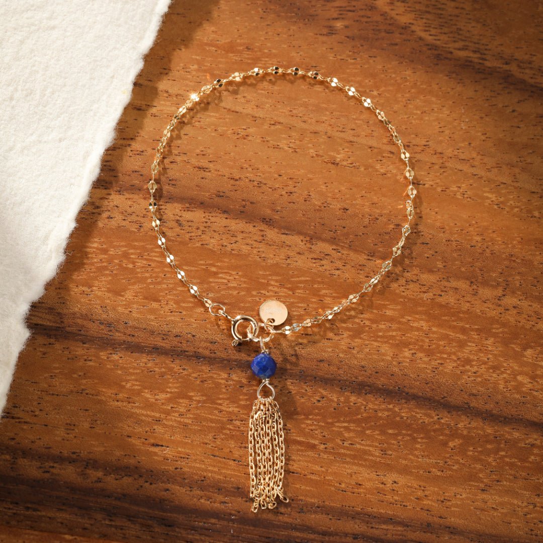 Bracelet Fin Pierre Naturelle Amazonite Lapis Lazuli Péridot - Biloria