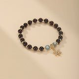 Bracelet Grenat et Labradorite Flocon de Neige - Biloria