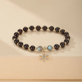 Bracelet Grenat et Labradorite Flocon de Neige - Biloria