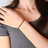 Bracelet Grenat Plaqué Or 18K – Énergie Solaire et Protection - Biloria