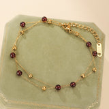 Bracelet Grenat Plaqué Or 18K – Passion et Énergie - Biloria