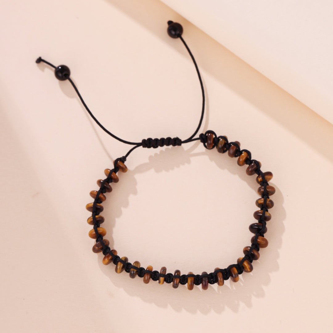 Bracelet Hématite et Œil de Tigre : Protection et Force - Biloria