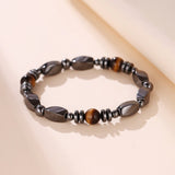 Bracelet Hématite Œil de Tigre Homme Force et Protection - Biloria