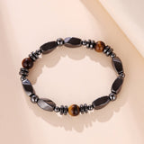 Bracelet Hématite Œil de Tigre Homme Force et Protection - Biloria
