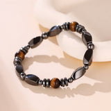 Bracelet Hématite Œil de Tigre Homme Force et Protection - Biloria