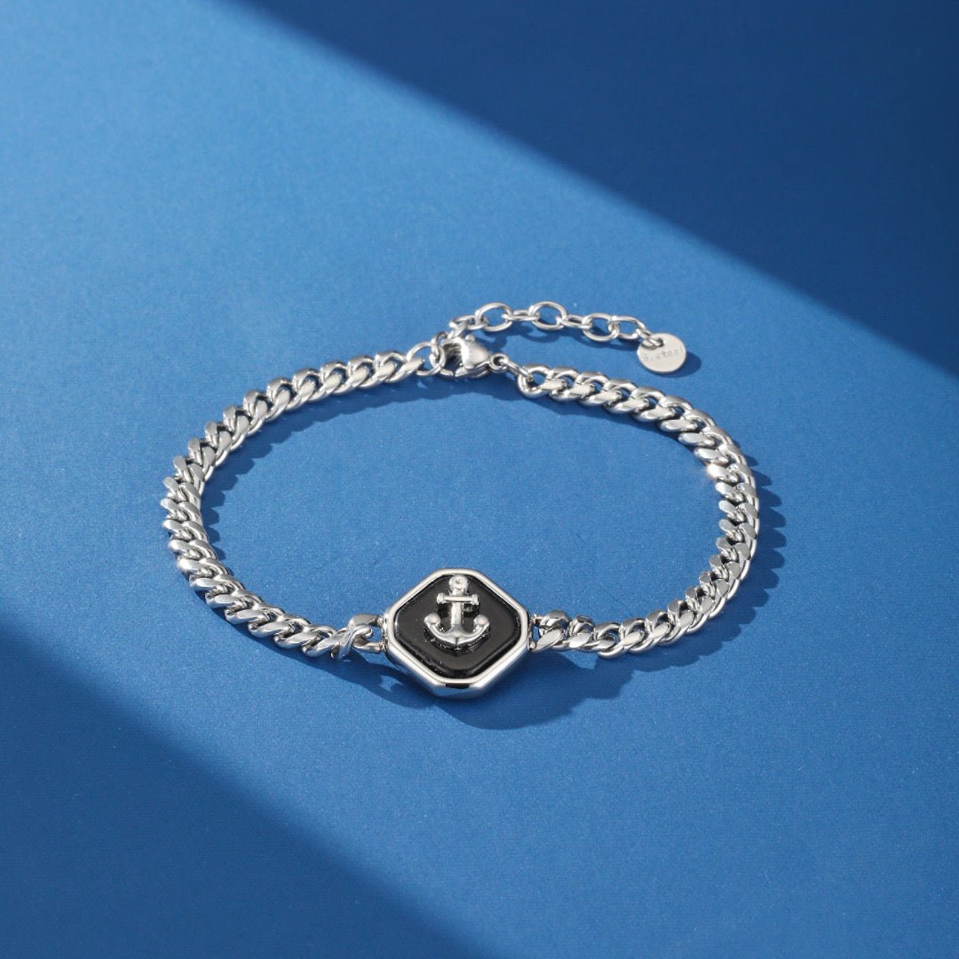 Bracelet Homme Ancre Marine – Stabilité et Force - Biloria