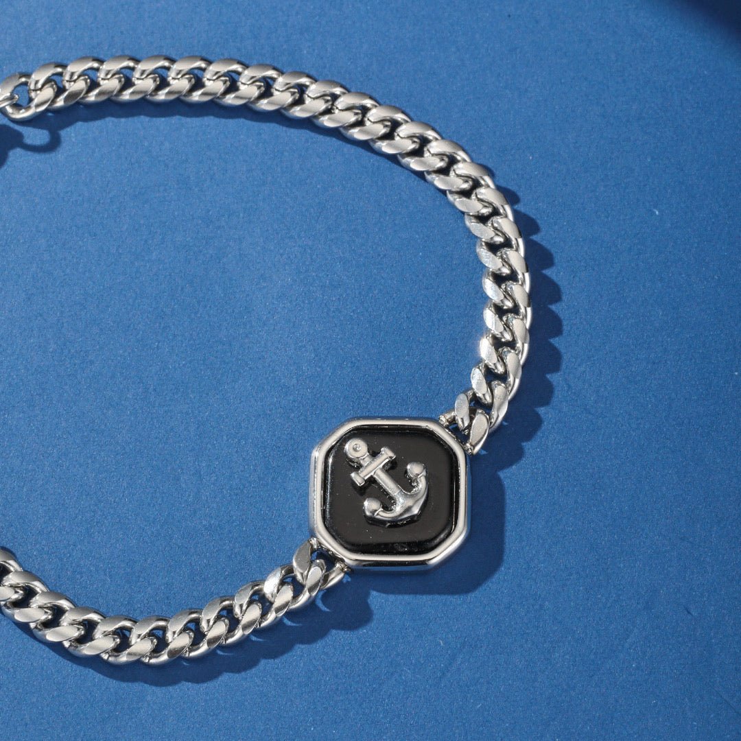 Bracelet Homme Ancre Marine – Stabilité et Force - Biloria