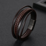 Bracelet Homme Cuir Tressé – Force et Sérénité - Biloria