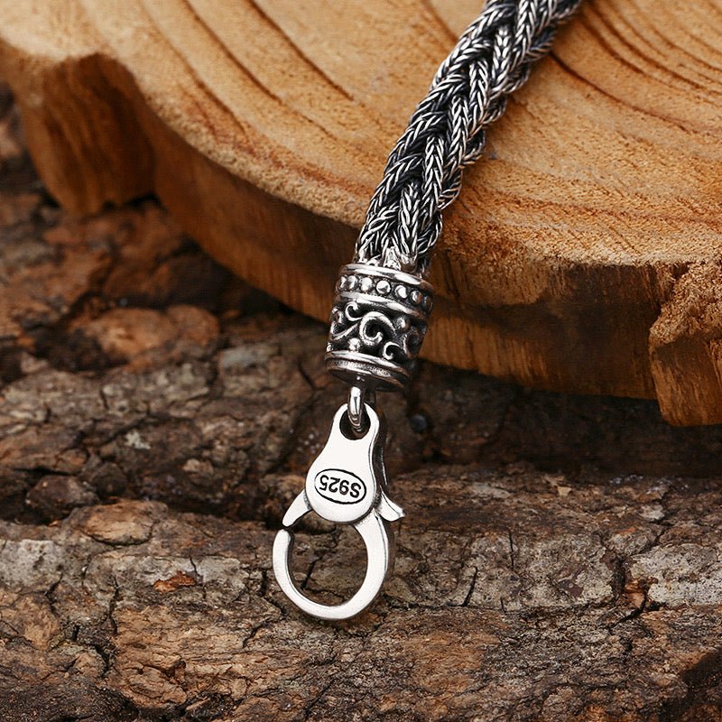 Bracelet Homme Guerrier Nordique Argent et Zircon - Biloria