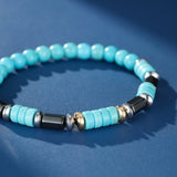 Bracelet Homme Hématite et Turquoise – Énergie et Sérénité - Biloria