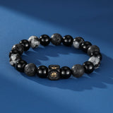 Bracelet Homme Obsidienne Fragment Galactique – Bijou de Méditation - Biloria