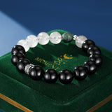 Bracelet Homme Obsidienne Quartz Rutile Jaspe Kambaba Argent - Biloria