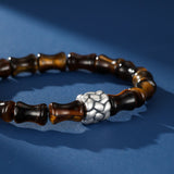 Bracelet Homme Œil de Tigre Bambou – Force et Protection - Biloria