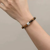 Bracelet Homme Œil de Tigre Bambou – Force et Protection - Biloria