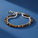 Bracelet Homme Oeil de Tigre Double Force - Biloria