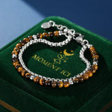 Bracelet Homme Oeil de Tigre Double Force - Biloria