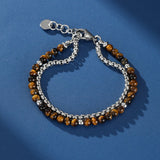 Bracelet Homme Oeil de Tigre Double Force - Biloria
