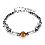 Bracelet Homme Œil de Tigre et Hématite - Biloria