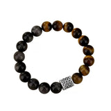 Bracelet Homme Œil de Tigre Obsidienne Argent 999 – Bijou Protecteur - Biloria