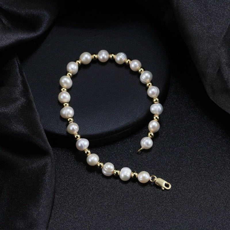 Bracelet Homme Perle et Or – Élégance et Bien-être - Biloria