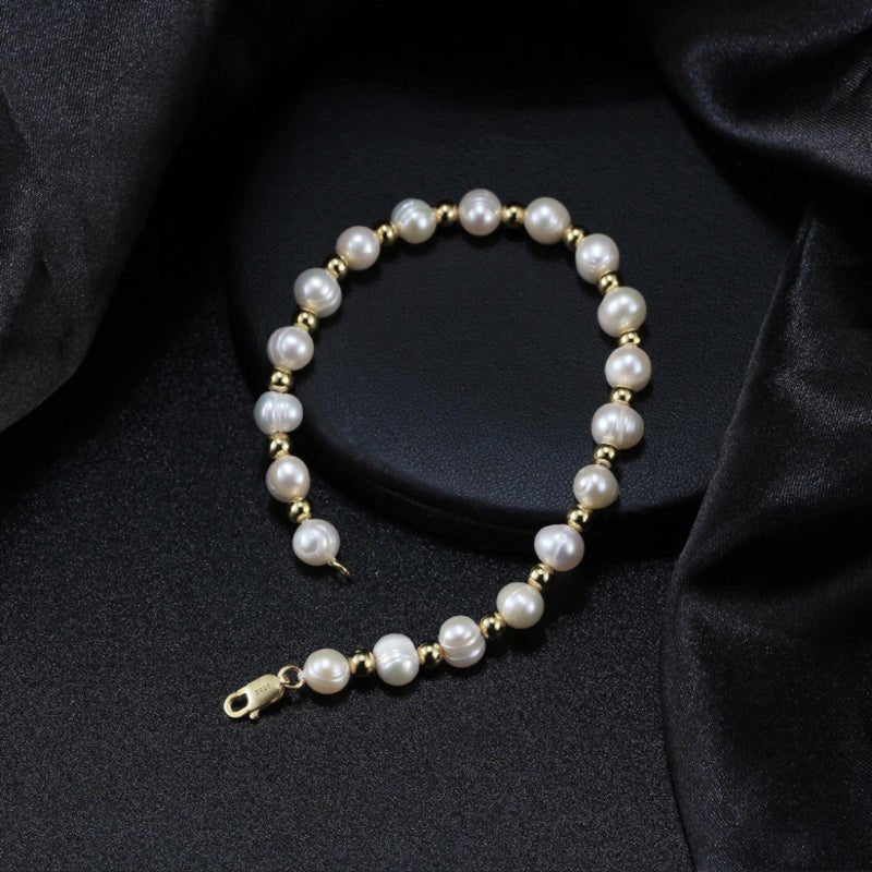 Bracelet Homme Perle et Or – Élégance et Bien-être - Biloria