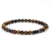 Bracelet Homme Pierre Lave Oeil de Tigre Protection - Biloria