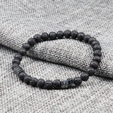 Bracelet Homme Pierre Lave Oeil de Tigre Protection - Biloria
