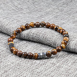 Bracelet Homme Pierre Lave Oeil de Tigre Protection - Biloria