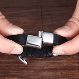 Bracelet Infini Cuir Homme Symbole Éternité - Biloria