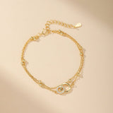 Bracelet Infini Double Chaîne Argent 925 – Amour Éternel - Biloria