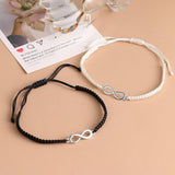 Bracelet Infini Noir et Blanc pour Couple - Biloria